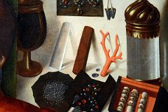 21D A Goldsmith in His Shop, Possibly Saint Eligius Close Up 4 - Petrus Christus 1449 - Robert Lehman Collection New York Metropolitan Museum Of Art.jpg